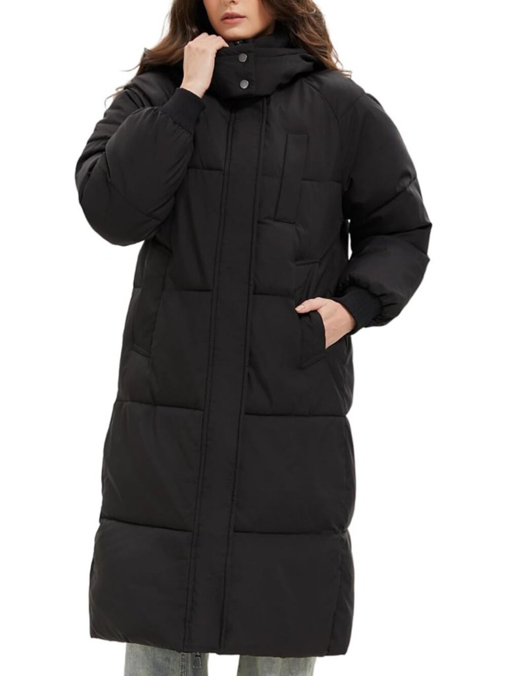 Cozy Long Puffer Jacket for Women | Thick Winter Down Coat with Pockets